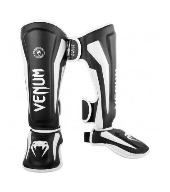 Накладки на ноги  VENUM ELITE STANDUP SHINGUARDS - BLACK/WHITE Накладки на ноги  VENUM ELITE STANDUP SHINGUARDS - BLACK/WHITE